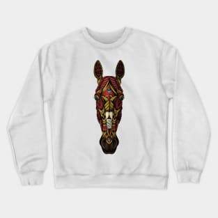 Ornate Horse Head Crewneck Sweatshirt